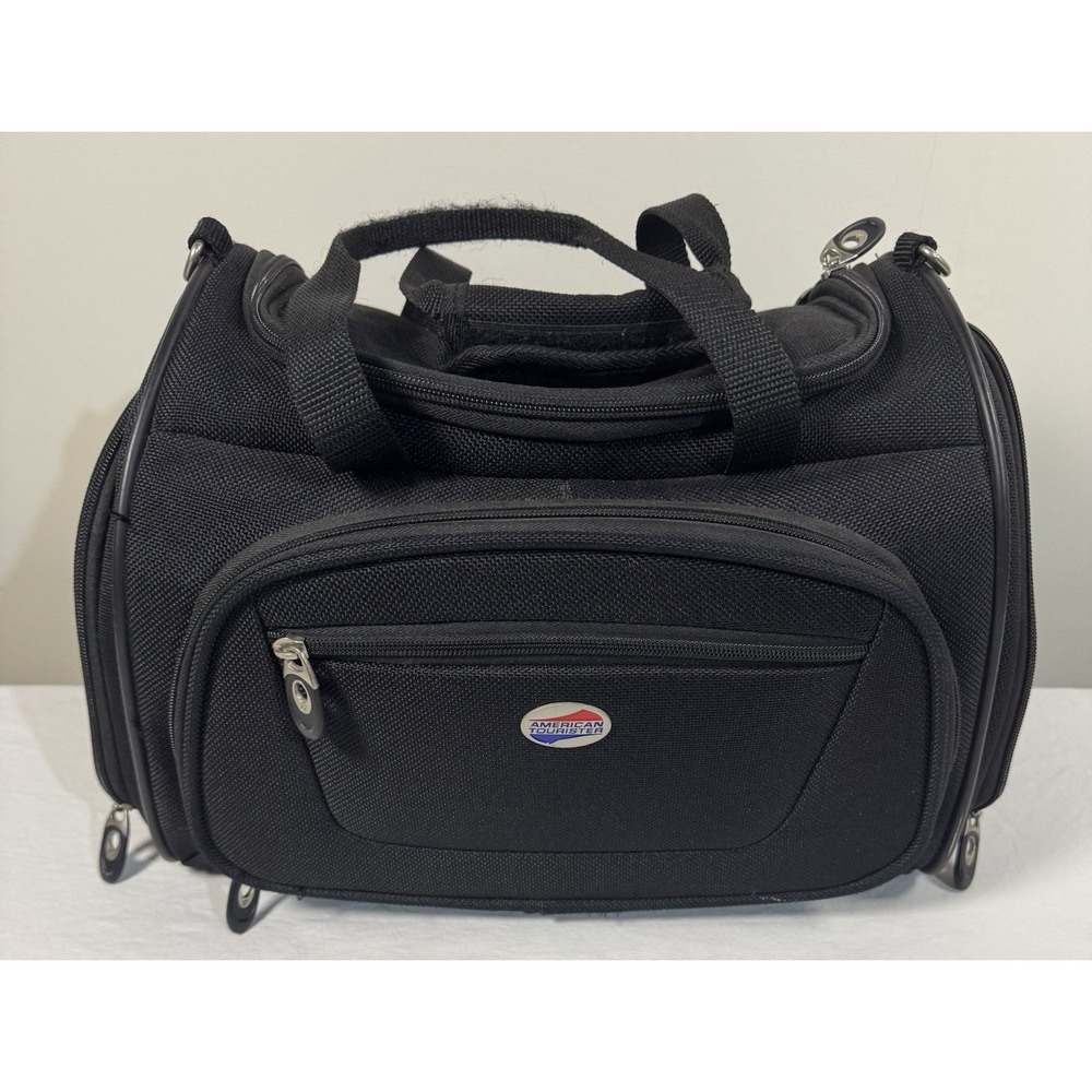 American Tourister Travel Bag Carry On Luggage Messenger Bag‎ Black